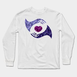 Retro Hands in my heart Long Sleeve T-Shirt